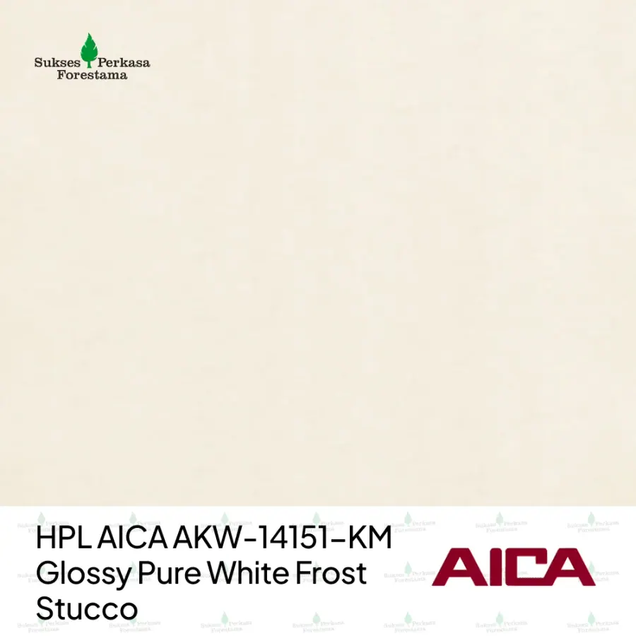 HPL AICA AKW-14151-KM – Glossy Pure White Frost Stucco