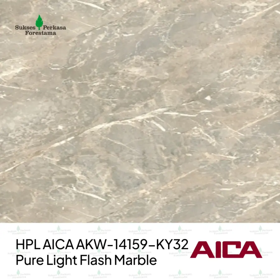 HPL AICA AKW-14159-KY32 – Pure Light Flash Marble
