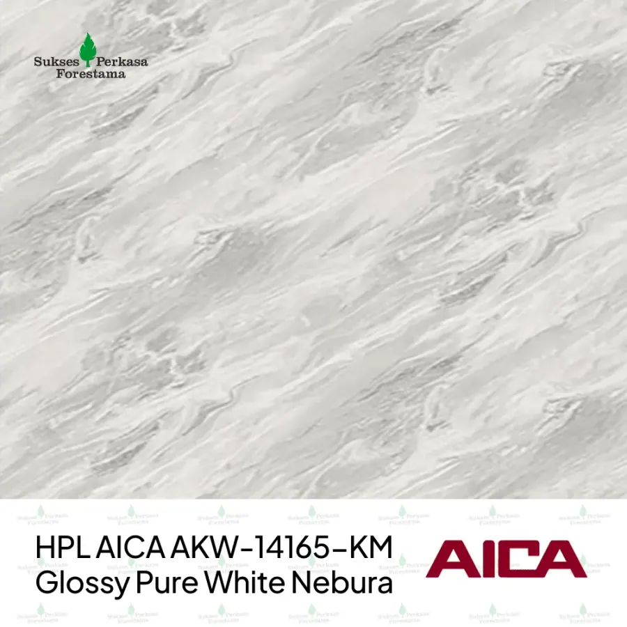 HPL AICA AKW-14165-KM – Glossy Pure White Nebura