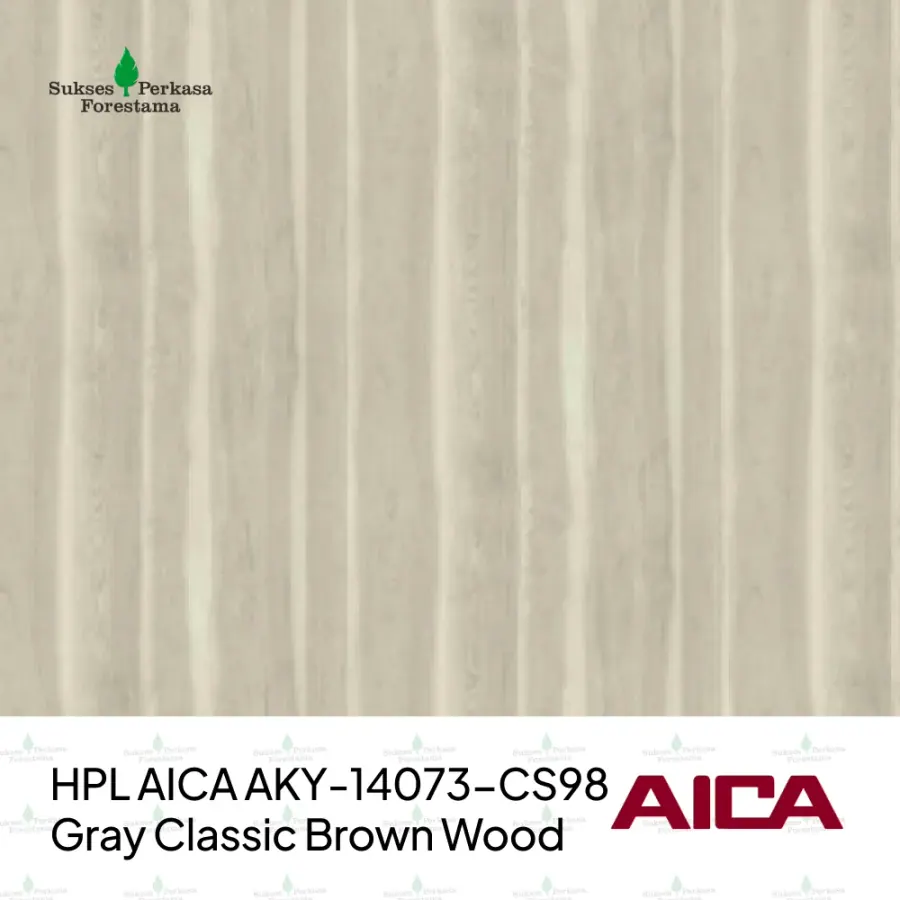 HPL AICA AKY-14073-CS98 – Gray Classic Brown Wood