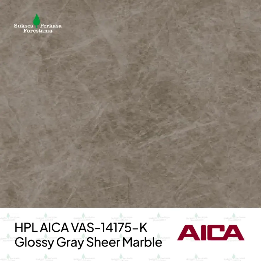 HPL AICA VAS-14175-K – Glossy Gray Sheer Marble