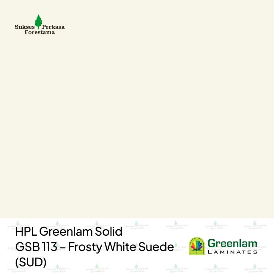 HPL Greenlam Solid GSB 113 – Frosty White Suede (SUD)
