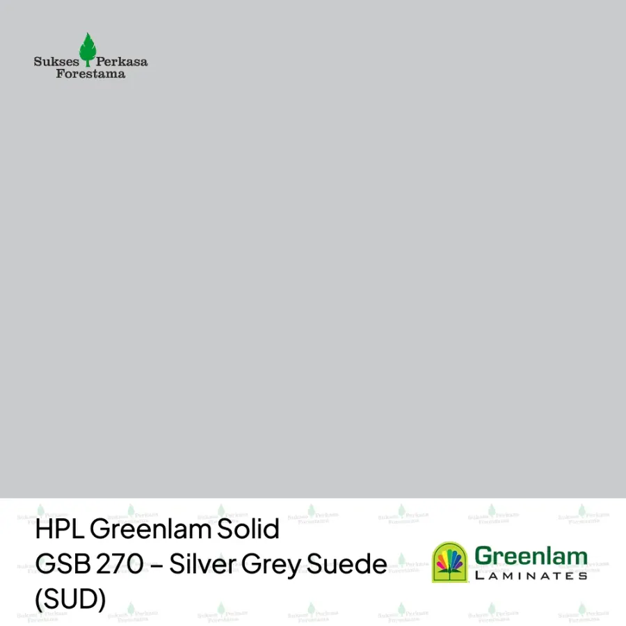 HPL Greenlam Solid GSB 270 – Silver Grey Suede (SUD)