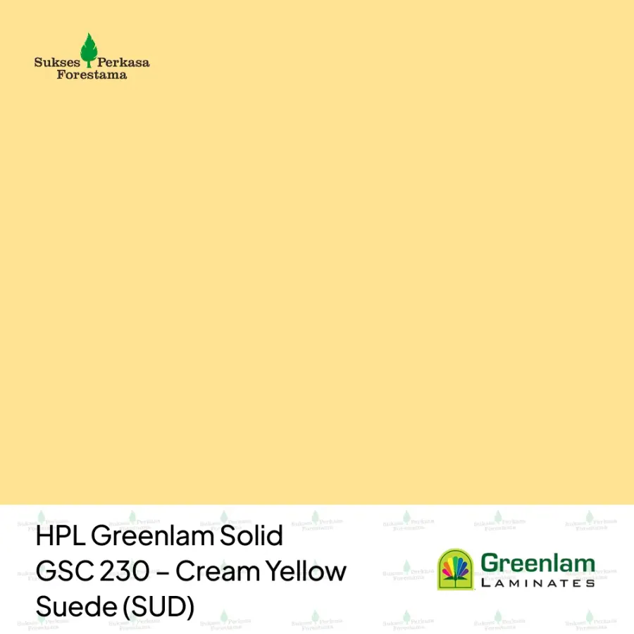HPL Greenlam Solid GSC 230 – Cream Yellow Suede (SUD)