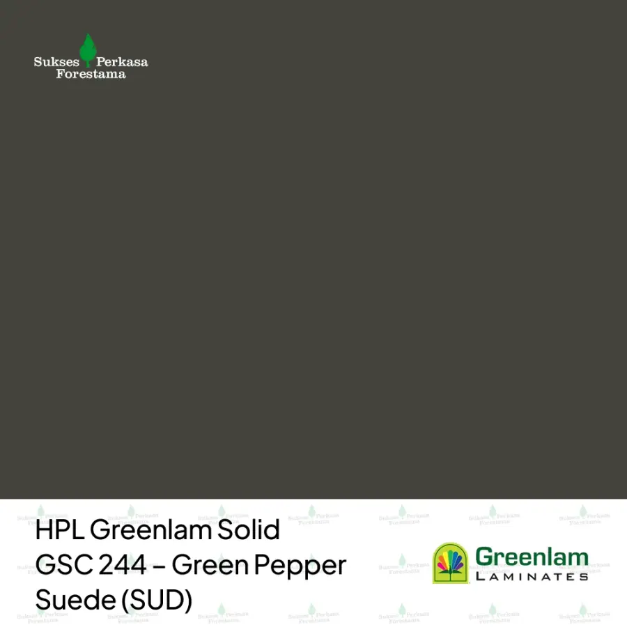 HPL Greenlam Solid GSC 244 – Green Pepper Suede (SUD)