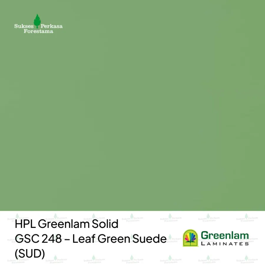 HPL Greenlam Solid GSC 248 – Leaf Green Suede (SUD)
