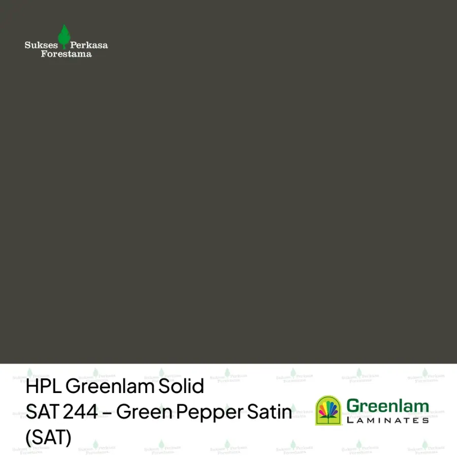 HPL Greenlam Solid SAT 244 – Green Pepper Satin (SAT)