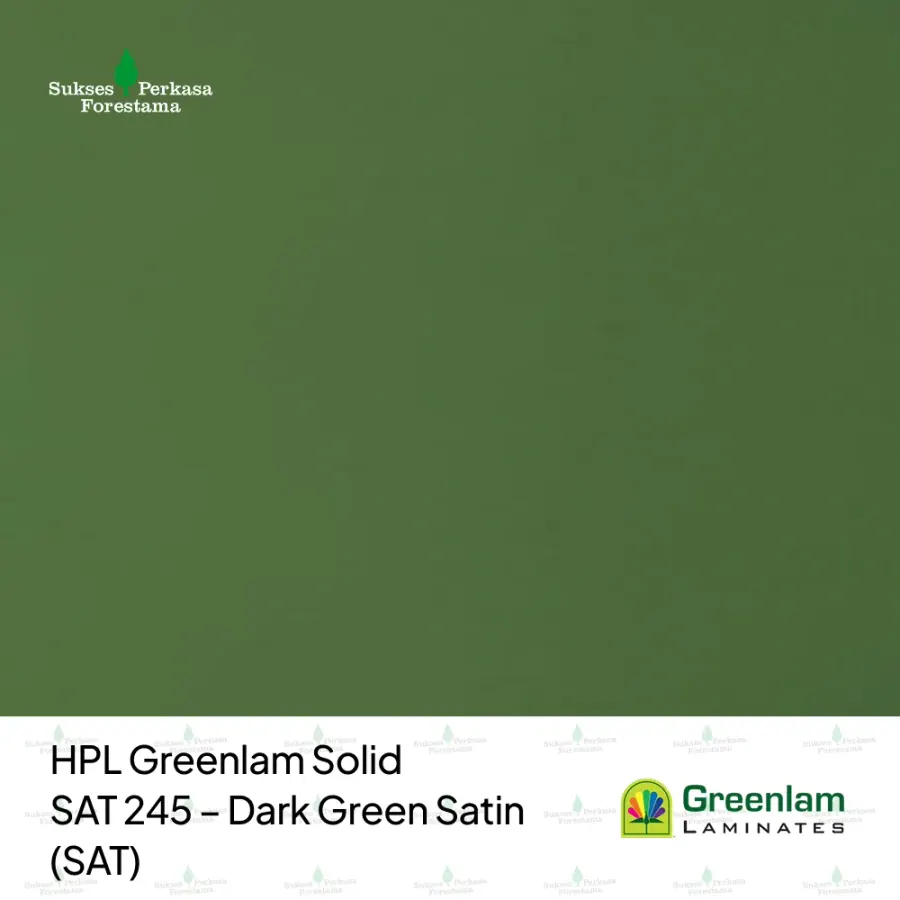 HPL Greenlam Solid SAT 245 – Dark Green Satin (SAT)