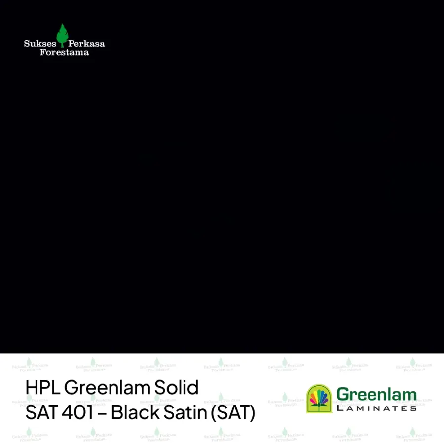 HPL Greenlam Solid SAT 401 – Black Satin (SAT)