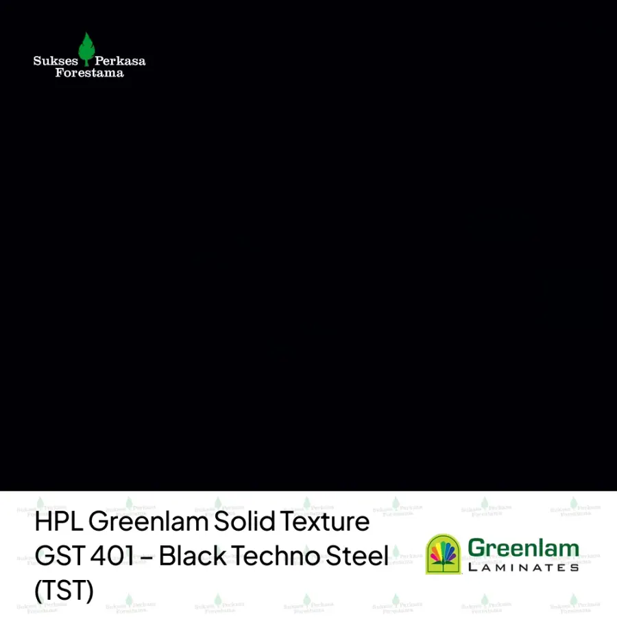HPL Greenlam Solid Texture GST 401 – Black Techno Steel (TST)