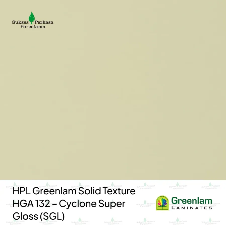 HPL Greenlam Solid Texture HGA 132 – Cyclone Super Gloss (SGL)