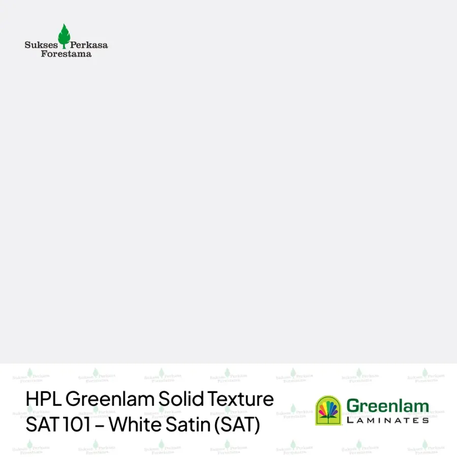 HPL Greenlam Solid Texture SAT 101 – White Satin (SAT)