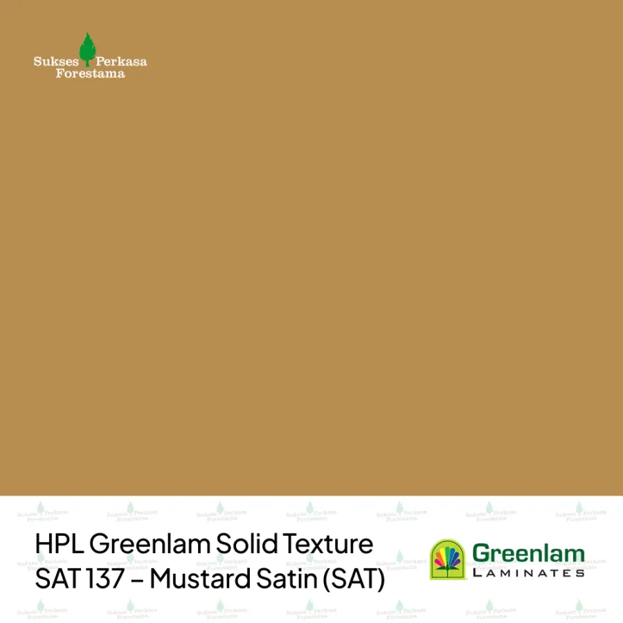 HPL Greenlam Solid Texture SAT 137 – Mustard Satin (SAT)