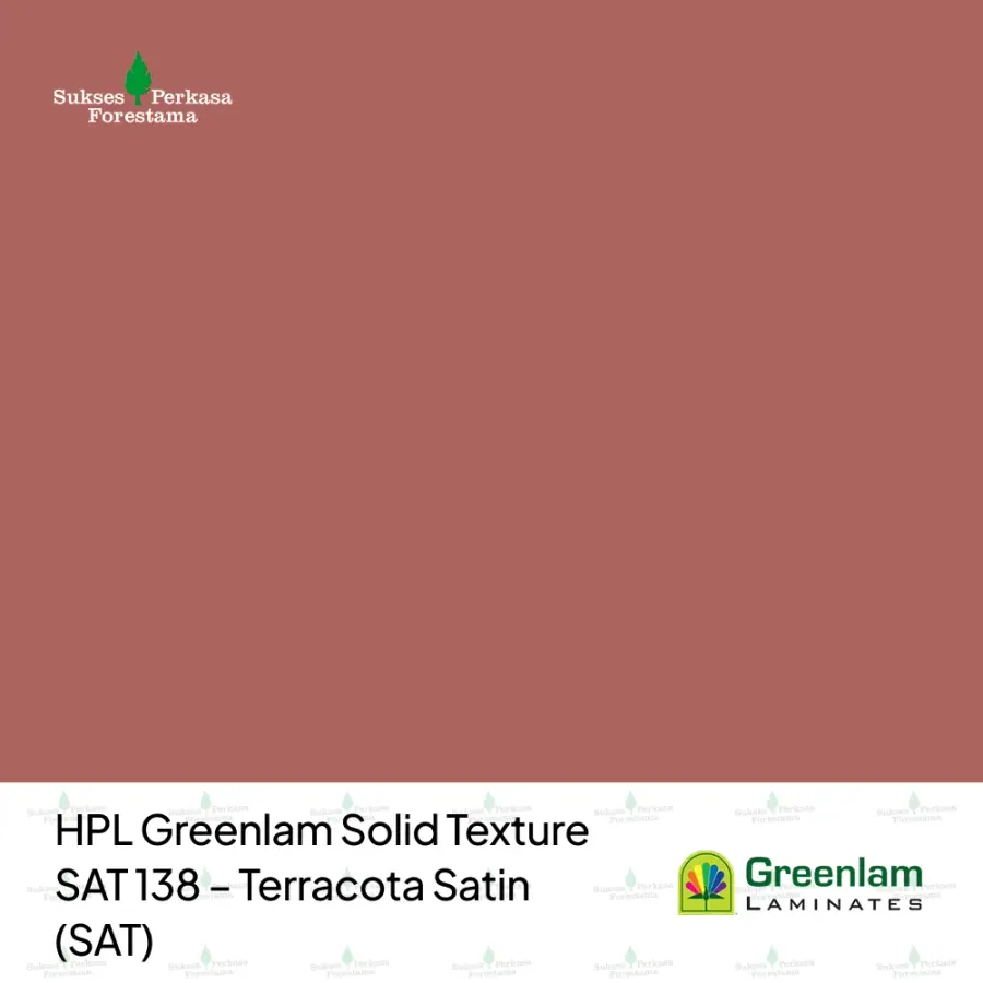 HPL Greenlam Solid Texture SAT 138 – Terracota Satin (SAT)