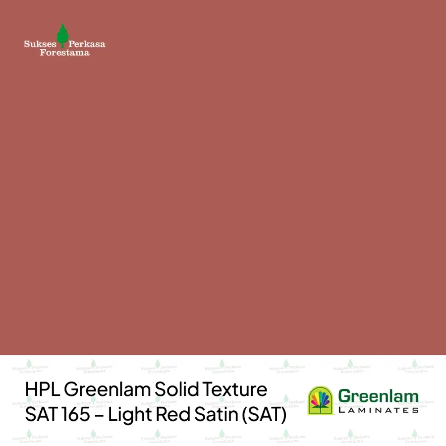 HPL Greenlam Solid Texture SAT 165 – Light Red Satin (SAT)