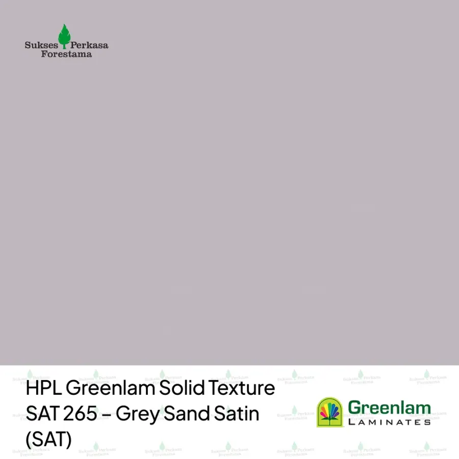 HPL Greenlam Solid Texture SAT 265 – Grey Sand Satin (SAT)