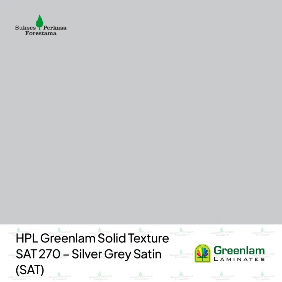 HPL Greenlam Solid Texture SAT 270 – Silver Grey Satin (SAT)