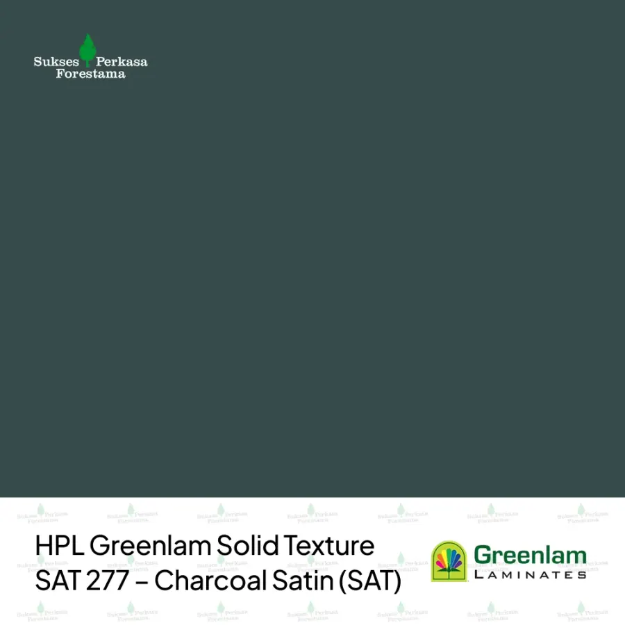 HPL Greenlam Solid Texture SAT 277 – Charcoal Satin (SAT)