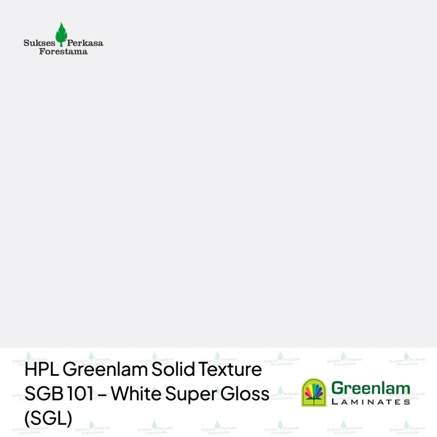 HPL Greenlam Solid Texture SGB 101 – White Super Gloss (SGL)
