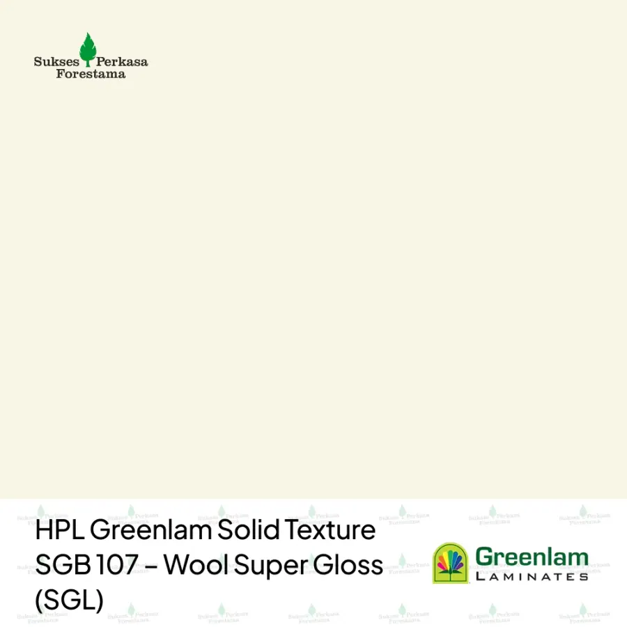 HPL Greenlam Solid Texture SGB 107 – Wool Super Gloss (SGL)