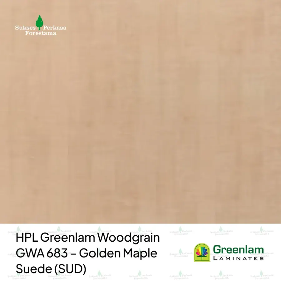 HPL Greenlam Woodgrain GWA 683 – Golden Maple Suede (SUD)