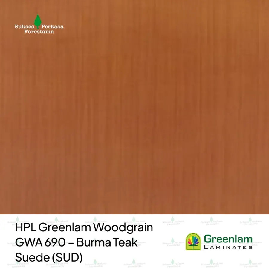 HPL Greenlam Woodgrain GWA 690 – Burma Teak Suede (SUD)