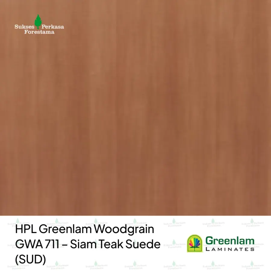 HPL Greenlam Woodgrain GWA 711 – Siam Teak Suede (SUD)
