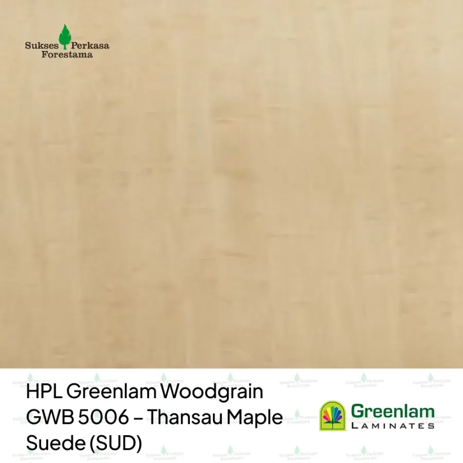 HPL Greenlam Woodgrain GWB 5006 – Thansau Maple Suede (SUD)