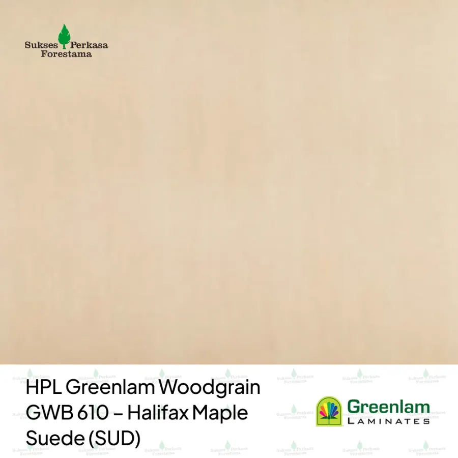 HPL Greenlam Woodgrain GWB 610 – Halifax Maple Suede (SUD)