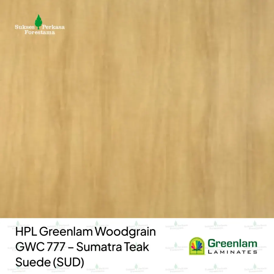HPL Greenlam Woodgrain GWC 777 – Sumatra Teak Suede (SUD)