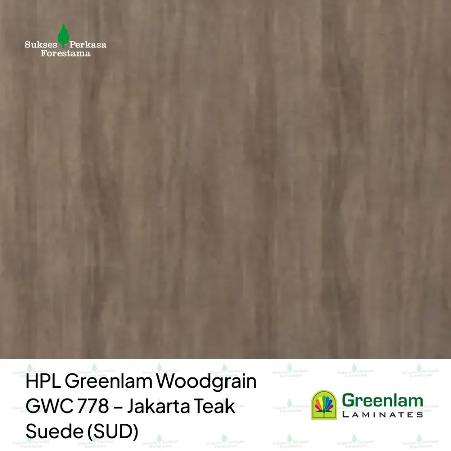 HPL Greenlam Woodgrain GWC 778 – Jakarta Teak Suede (SUD)