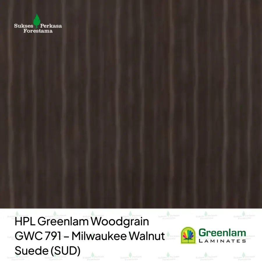 HPL Greenlam Woodgrain GWC 791 – Milwaukee Walnut Suede (SUD)