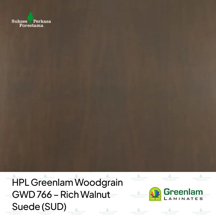 HPL Greenlam Woodgrain GWD 766 – Rich Walnut Suede (SUD)