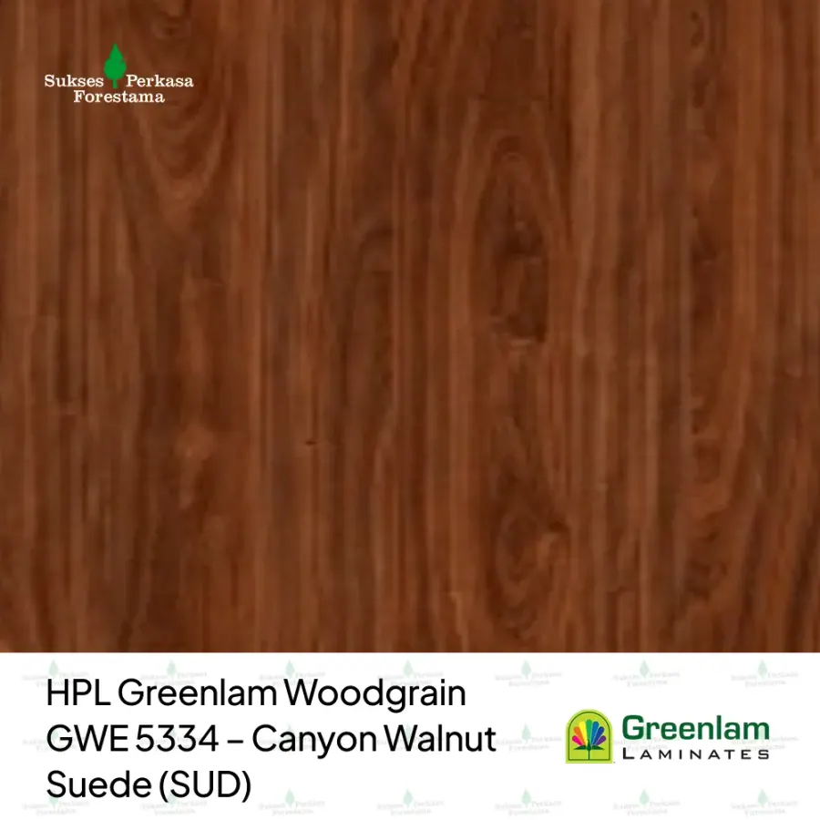 HPL Greenlam Woodgrain GWE 5334 – Canyon Walnut Suede (SUD)