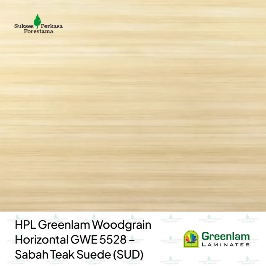 HPL Greenlam Woodgrain Horizontal GWE 5528 – Sabah Teak Suede (SUD)