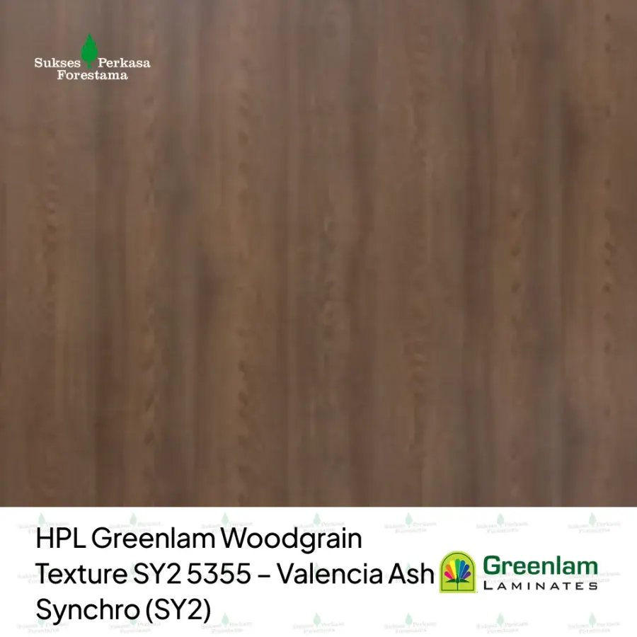 HPL Greenlam Woodgrain Texture SY2 5355 – Valencia Ash Synchro (SY2)