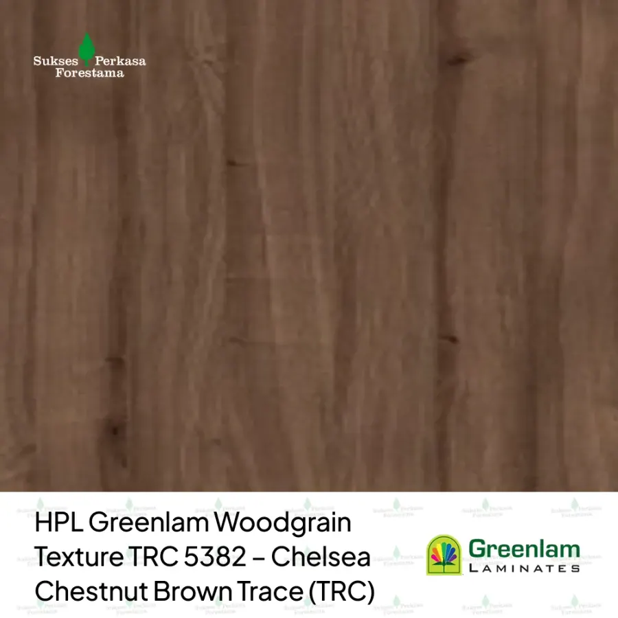 HPL Greenlam Woodgrain Texture TRC 5382 – Chelsea Chestnut Brown Trace (TRC)