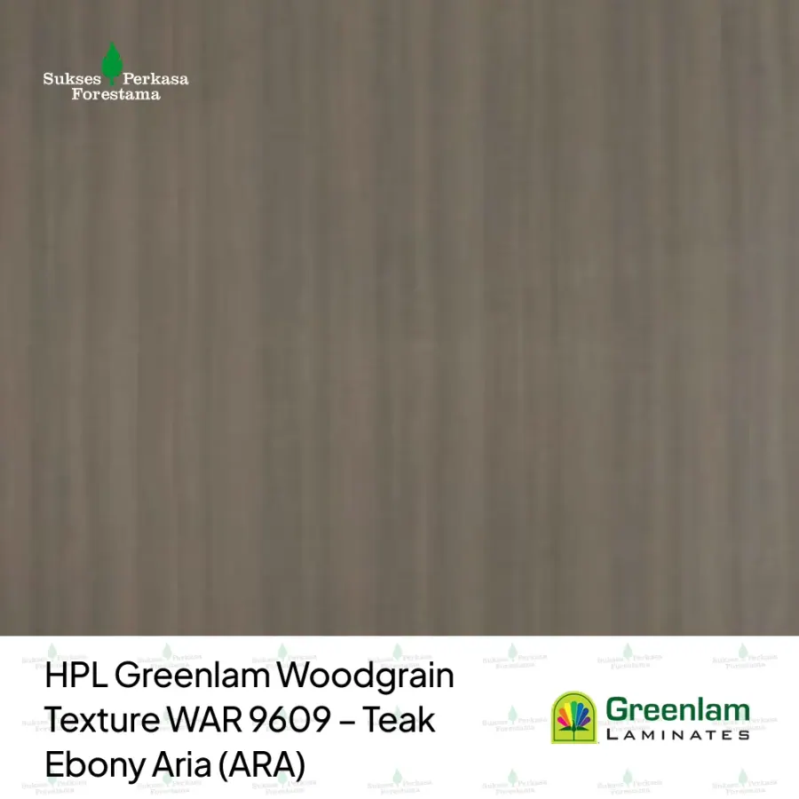 HPL Greenlam Woodgrain Texture WAR 9609 – Teak Ebony Aria (ARA)