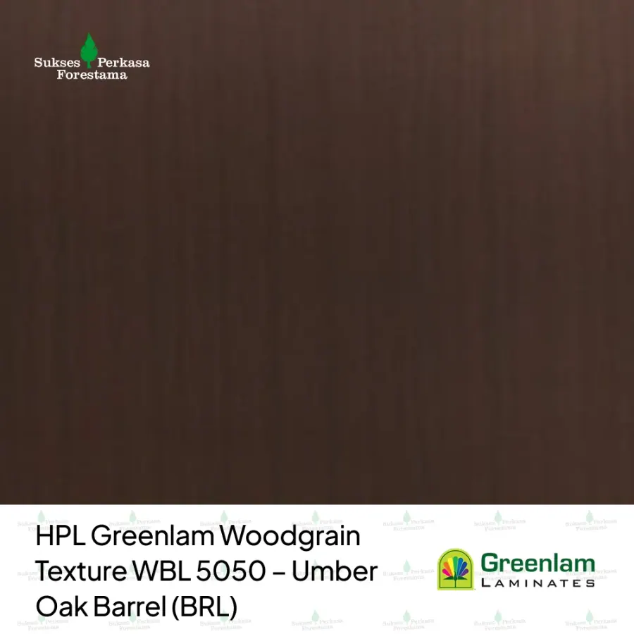 HPL Greenlam Woodgrain Texture WBL 5050 – Umber Oak Barrel (BRL)