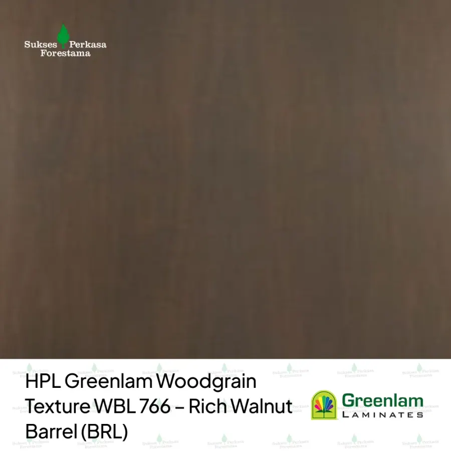 HPL Greenlam Woodgrain Texture WBL 766 – Rich Walnut Barrel (BRL)