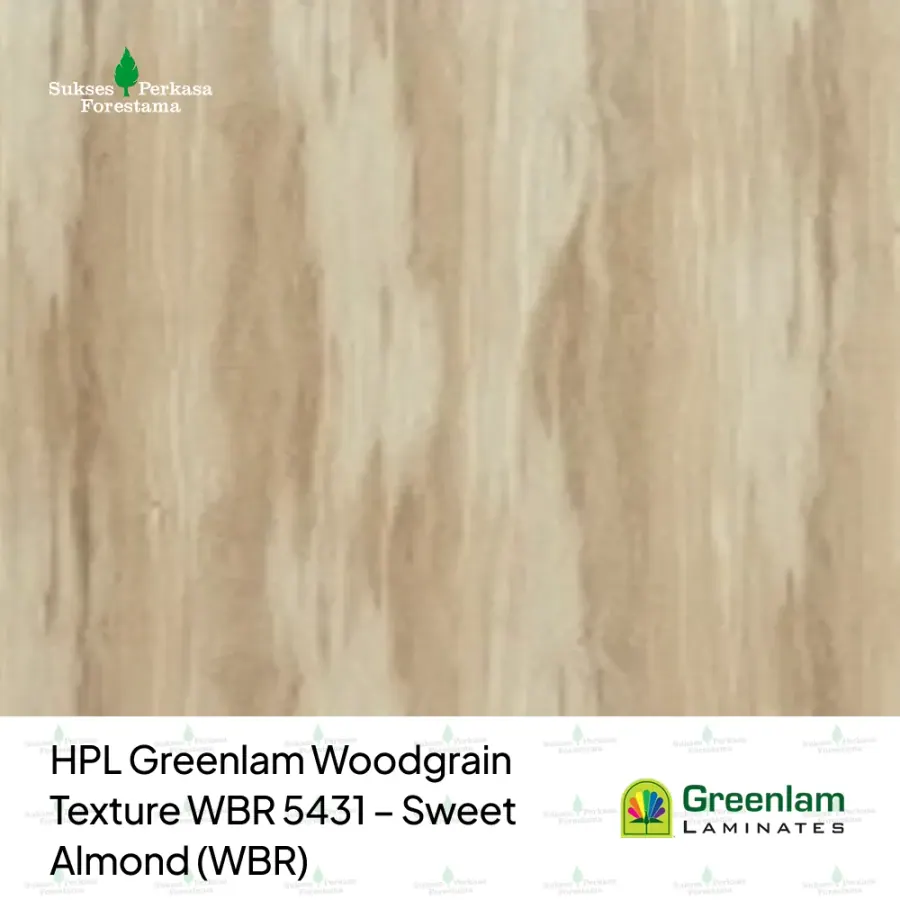 HPL Greenlam Woodgrain Texture WBR 5431 – Sweet Almond (WBR)