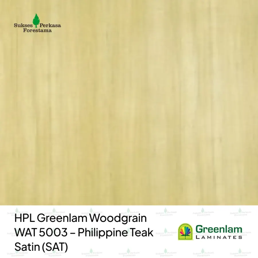 HPL Greenlam Woodgrain WAT 5003 – Philippine Teak Satin (SAT)