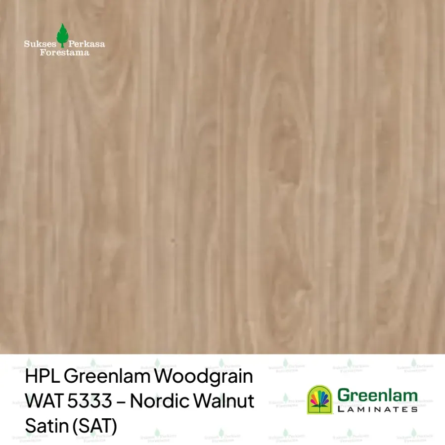 HPL Greenlam Woodgrain WAT 5333 – Nordic Walnut Satin (SAT)