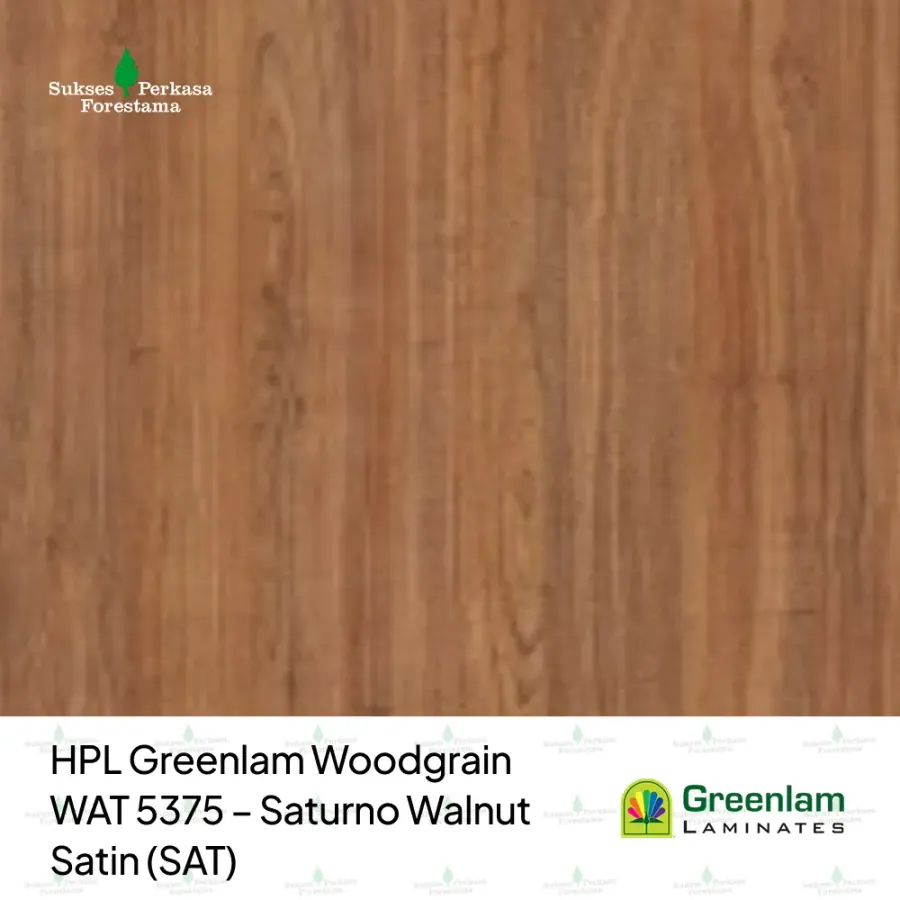 HPL Greenlam Woodgrain WAT 5375 – Saturno Walnut Satin (SAT)