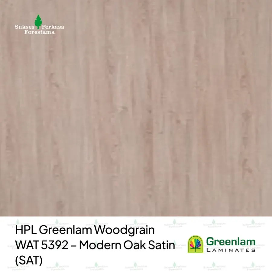 HPL Greenlam Woodgrain WAT 5392 – Modern Oak Satin (SAT)