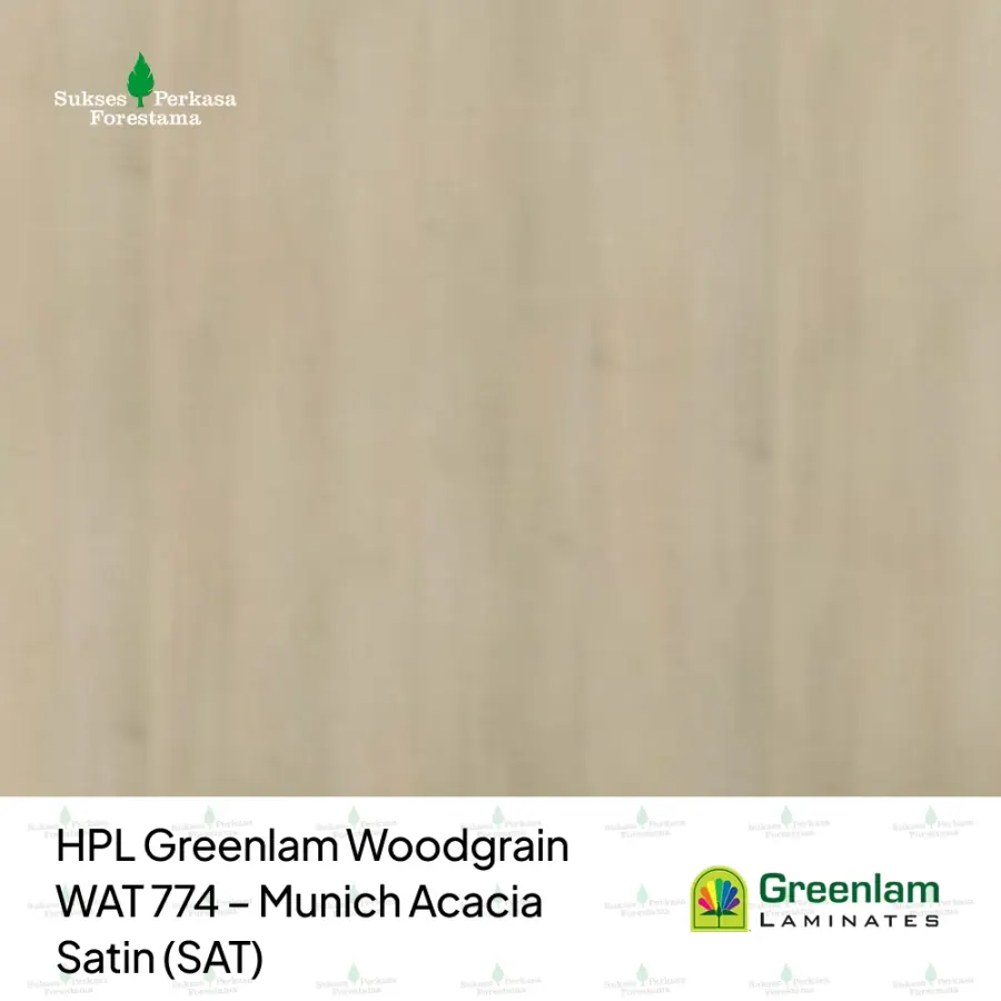 HPL Greenlam Woodgrain WAT 774 – Munich Acacia Satin (SAT)