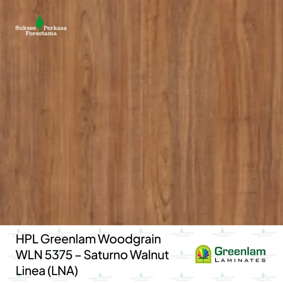 HPL Greenlam Woodgrain WLN 5375 – Saturno Walnut Linea (LNA)