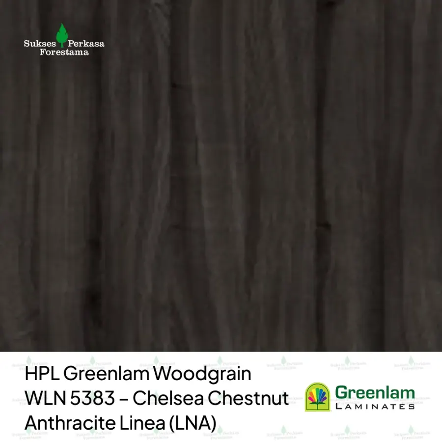 HPL Greenlam Woodgrain WLN 5383 – Chelsea Chestnut Anthracite Linea (LNA)