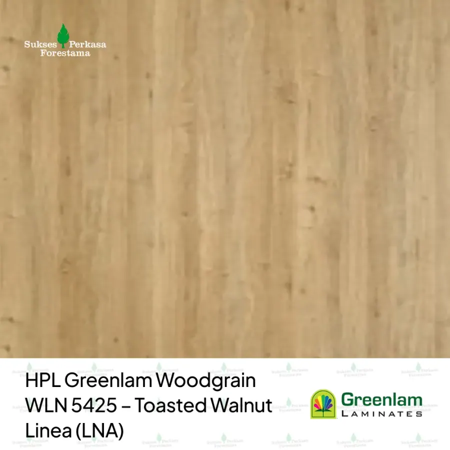 HPL Greenlam Woodgrain WLN 5425 – Toasted Walnut Linea (LNA)