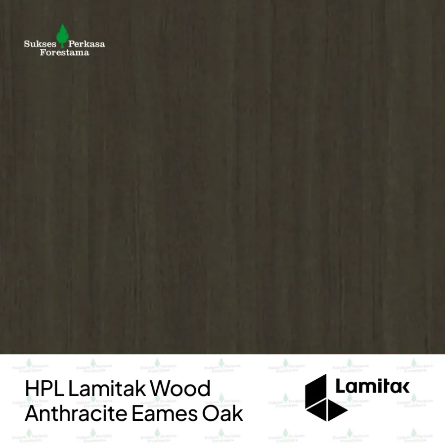 HPL Lamitak Wood Anthracite Eames Oak